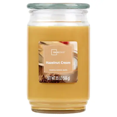 Hazelnut Cream Single-Wick Glass Jar Candle 20 Oz • $10.99