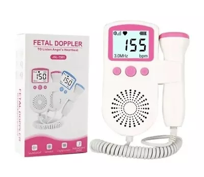 Fetal Doppler Detector Baby Heart Beat Rate Probe Prenatal Monitor (JSL-T501) • £10.99