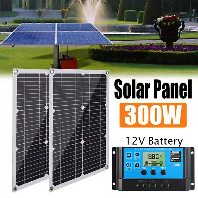 300W Polycrystalline Outdoor Solar Panel Kit For Rv Marine Boat Off Grid US • $235.61