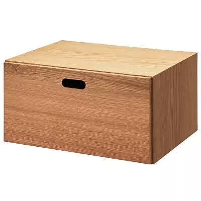 MUJI STACKABLE WOOD CHEST 1 RECTANGULAR DRAWER OAK 14 X 7 X 11 In FedEx • $150