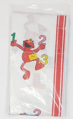 VTG Sesame Street Valance Curtain 60x14 Big Bird Elmo Bert Ernie Kids Room Decor • $17.19