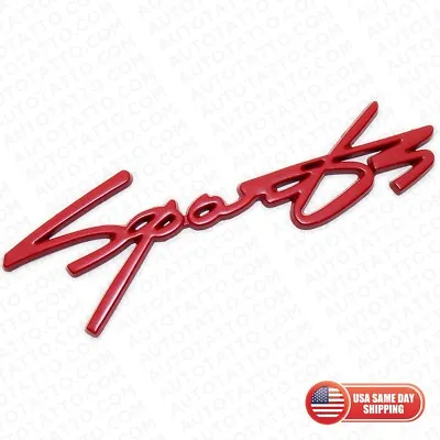 Universal Car Sport Signature Style Logo Emblem Badge 3D Sticker Nameplate Red • $9.99