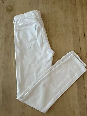 J Brand Jeans Womens 25 White High Rise Super Skinny Stretch Denim • $19.99