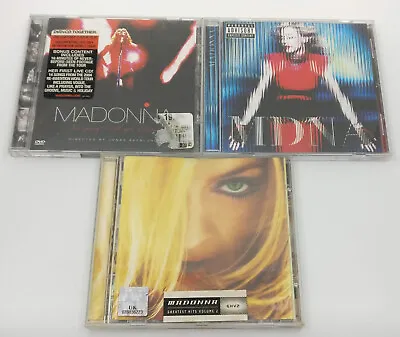 £7 • Buy MADONNA -  3 CD Albums + DVD Tour Documentary, MDNA, Secret, GHV2