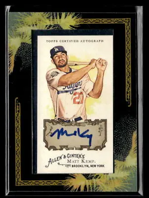 Matt Kemp AUTO - 2008 Topps Allen & Ginter Framed Autograph #AGA-MK Dodgers • $19.99