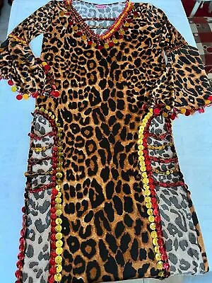 Egyptian Belly Dance Dress Saidi CostumeBaladi Galabeya Leopard Abaya Kaftan • £26.66