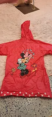 Disney Kid's Minnie Mouse Rain Coat Unlined. Size Large • $14