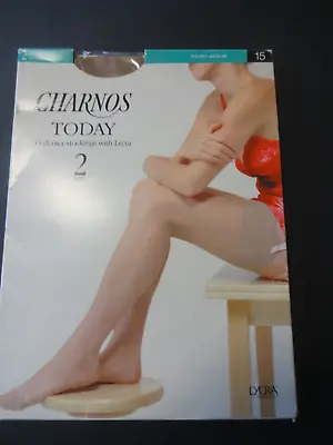 Charnos Stockings 15d   Sherry - Medium 2 Pair Pack • £5