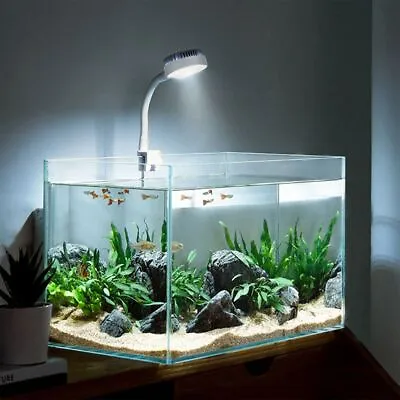 $15.60 • Buy Aquarium Light Small Led Fish Tank Light Clip On Aquatic Plant Lighting