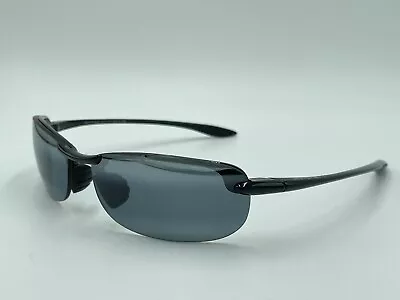 MAUI JIM MJ405-02 MAKAHA Sunglasses Gloss Black/Neutral Grey POLARIZED AUTHENTIC • $79