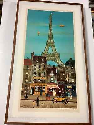 Large Michel Delacroix Artist Proof Eiffel Tower Image 16 X 31  • $400