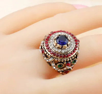 Lovely Turkish Ottoman Sultan Jewelry Women Ring Moroccan Lady Islamic Wedding • $20.90