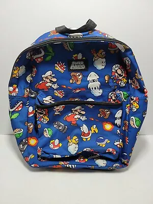 Nintendo Super Mario Bros. Vs Enemies Blue Backpack School Bag 16  2020 • $20