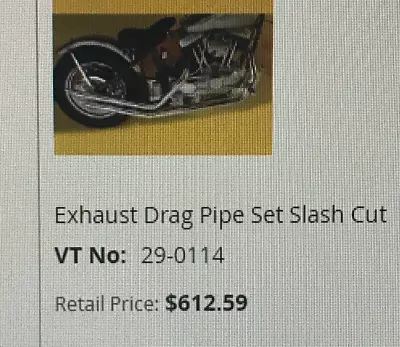 V-Twin Sportster Upswept Drag Exhaust Pipes • $195