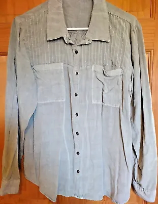 Maurices Size XL Womens Long Sleeve Button Front Shirt Pale Green Pockets • $16