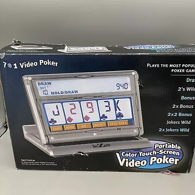 RecZone Portable Color Touch Screen 7 In 1 Video Poker Electronic Tabletop Game • $59.95