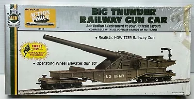 AHM HO Scale Model Power Action Force US Army Big Thunder Railway Gun Car • $9.99