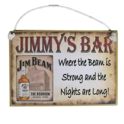 $15 • Buy Country Printed Quality Wooden Sign Jim Beam Bar Personalized Plaque New