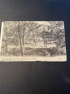 PATH THOUGH PARK WOODS LIME PITS WALSALL: Unposted. Edwardian Postcard. • £2.99