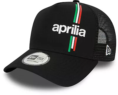 Aprilia Racing New Era Flawless Print E-Frame Black Trucker Cap • $44.13