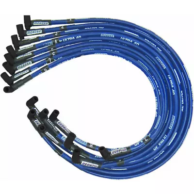 Moroso Plug Wire Set 73616; Ultra 40 Race Sleeved 8.65mm Blue 90deg For BBC • $233.99