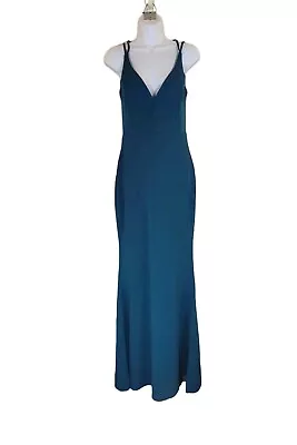 LULU'S L Teal All This Allure Strappy Backless Mermaid Maxi Dress Women • $59.99