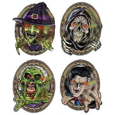 Halloween Moving Eyes Mirror Ghouls Witch Zombie Dracula (2 Sent At Random) • £4.99