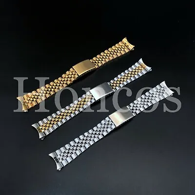 $17.99 • Buy 19mm Jubilee Watch Replacement Band Bracelet Fits For Rolex Tudor Gold Two Tone