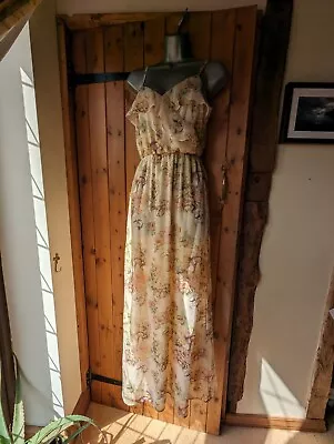 Miss Selfridge. UK 8. Floral Flowy Long Summer Formal Dress. • £7.99
