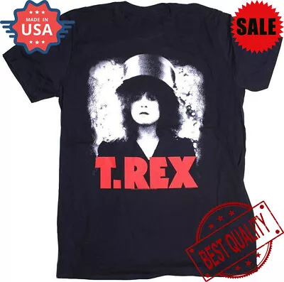 Vintage Marc Bolan T. Rex Band Men T-shirt Black Short Sleeve All Sizes BG6509 • $6.89