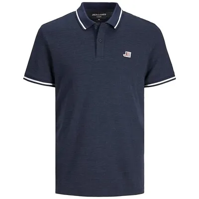 Jack & Jones Vibe Polo Shirt Navy 1XL • £14