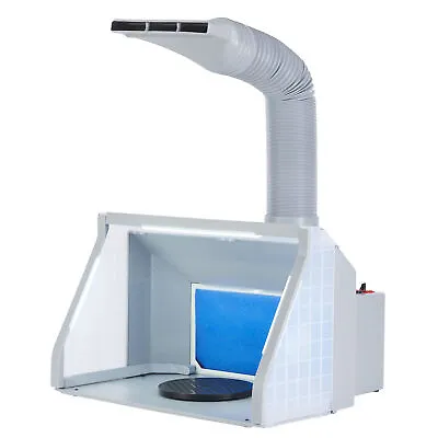 Portable Hobby Airbrush Paint LED Spray Booth Kit Exhaust Filter Set 22x19x14in • $129.79