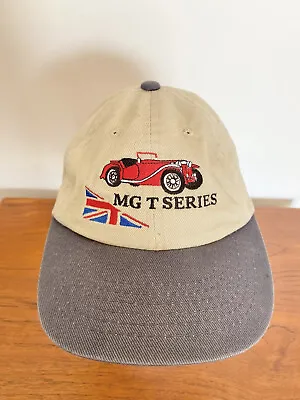 MG T Series Hat Cap Vintage Unisex Adjustable Strap Back Red Beige • £12.52
