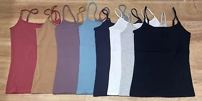 Primark Ladies Womens Stretch Cami Vest Strap Black White Navy 2XS/XS/M/L/XL/2XL • £5.29