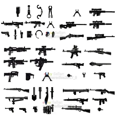 100PCS WEAPON PACK Assorted Lot Of Weapons Guns Rifles For  Military Figures • $11.09