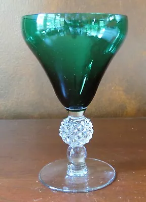 Morgantown Old English Venetian Emerald Golf Ball 6 ¼” Water Goblet(s) • $17.99