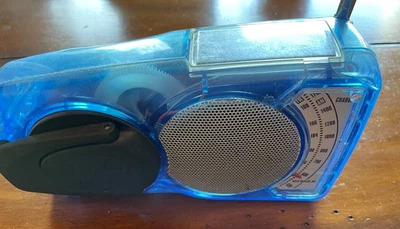$50 • Buy Freeplay Hand Crank Solar Self Power Radio Flashlight Wind Up Blue Camping AM/FM