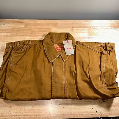 Levi’s Men’s THE RANCHER TRUCKER JACKET Color: Brown Rinse Size: Large NWT • $50