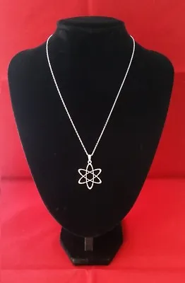 ATOM MOLECULE Pendant Hung On 925 Sterling Silver Necklace Chain Medical Science • $5.46