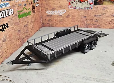 1 18 1 24 Scale RC Truck Compatible Flat Deck Trailer Unassembled Build Kit • $80