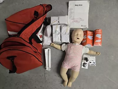 Laerdal Baby Anne CPR Medical Training Infant Doll With Red Cross Bag And Extras • $15.50