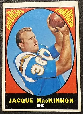 1967 TOPPS JACQUE MacKINNON (CHARGERS) #124 VG • $1