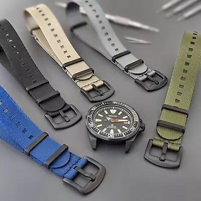 £10.95 • Buy Black PVD Buckle Seatbelt Nato Watch Strap Smooth Premium Nylon | 18mm 20mm 22mm