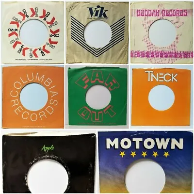 Original Company Sleeves For Dj 7  45rpm Vinyl Records 60's 70's 80's Factory 45 • $3