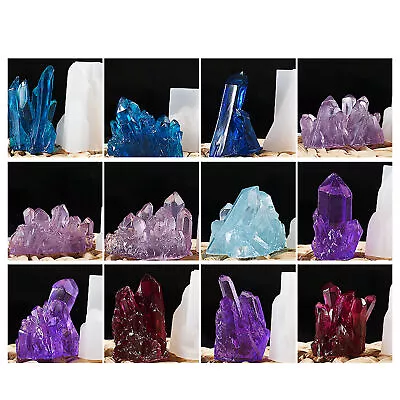 Epoxy Resin Mold Irregular Shape Diy Crafts Faux Crystal Cluster Stone Casting • $8.30