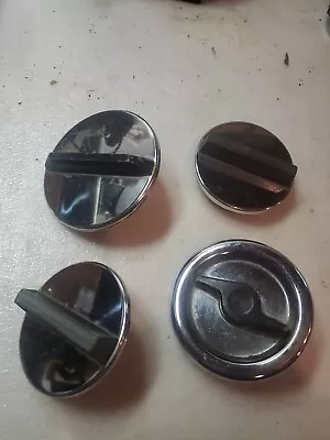 4 - Used Vintage 1970's Chrome Gas Cap Pressure Vacuum Large AMC Mopar Ford  • $18