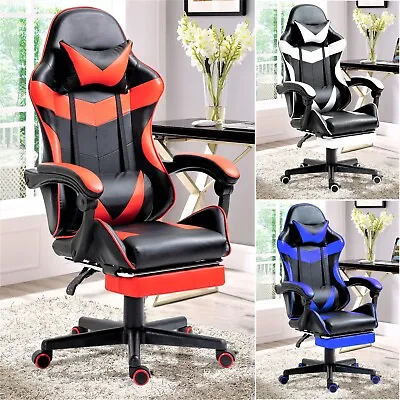 £59.99 • Buy Gaming Chair Office Recliner Swivel Ergonomic Executive PC Computer Desk Chairs
