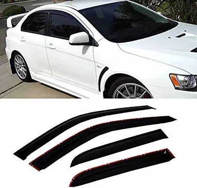 4pcs Window Visor For 2008-2017 Mitsubishi Lancer/Evolution 10 4-Door Sedan Only • $39.99