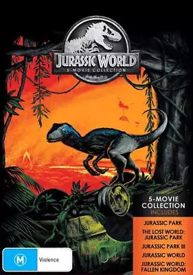 Jurassic World: 5 Movie Collection (Jurassic Park DVD - NEW & Sealed Region 4 • $20