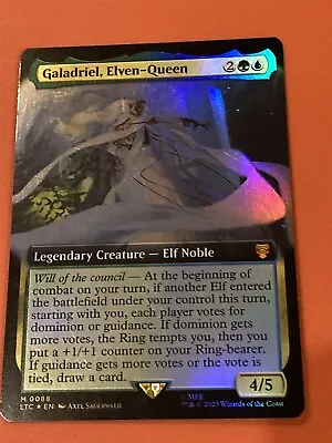 Mtg Foil Borderless Galadriel Elven-Queen Lord Of The Rings Commander Unplayed • $2.95